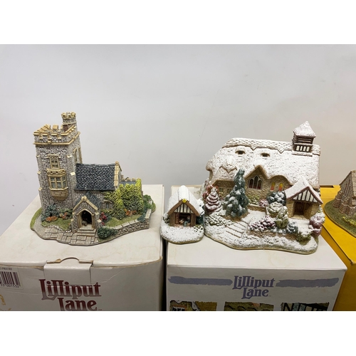 1073 - Two British Heritage Lilliput lane models incl, The Royal Albert Hall L2311, Marble Arch L2289, and ... 