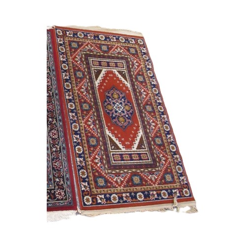 1126 - Persian pattern rug, 147cm x 98cm max