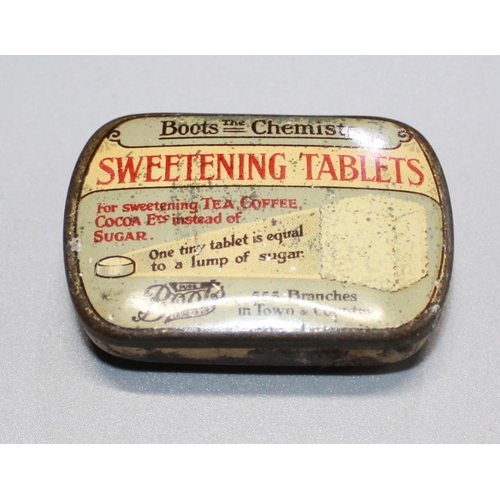 332 - Two Toffee tins containing a large quantity of various household uses. Redtile polish, Benets Balm, ... 