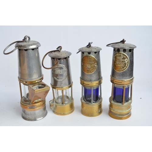 273 - Four vintage miners lamps to include 2x Ackroyd & Best Hailwoods Improved Lamp Type 01, Protector La... 