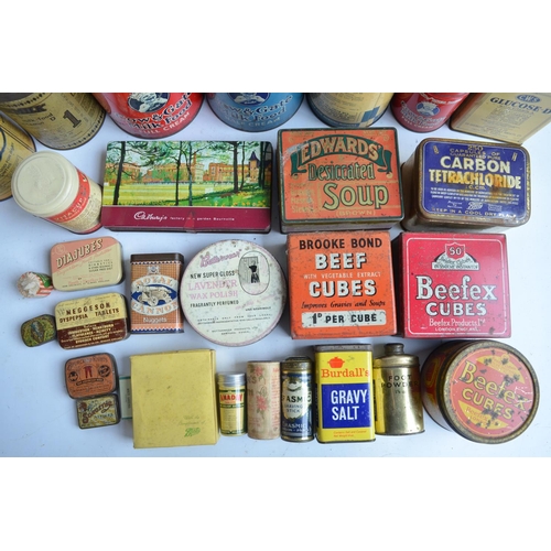 328 - Collection of vintage household, kitchen and other related metal tins to include Cow & Gate Milk Foo... 