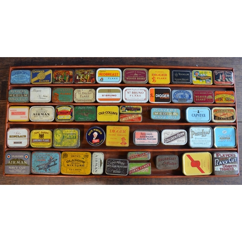 334 - Collection of vintage metal tobacco tins to include Squadron Leader Curly Cut, Player's Airman Navy ... 