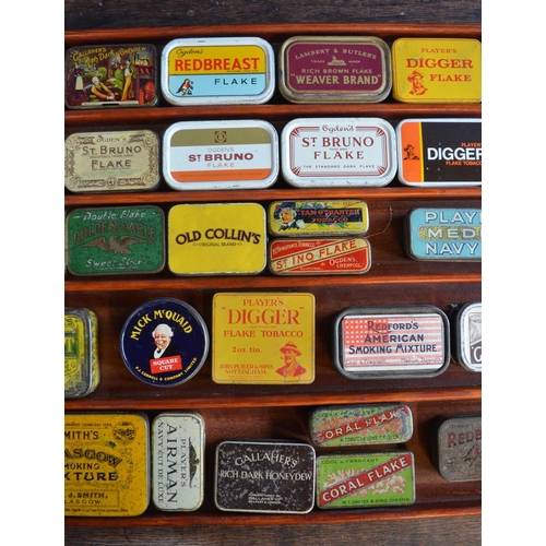 334 - Collection of vintage metal tobacco tins to include Squadron Leader Curly Cut, Player's Airman Navy ... 