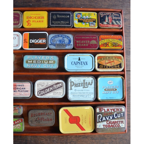 334 - Collection of vintage metal tobacco tins to include Squadron Leader Curly Cut, Player's Airman Navy ... 