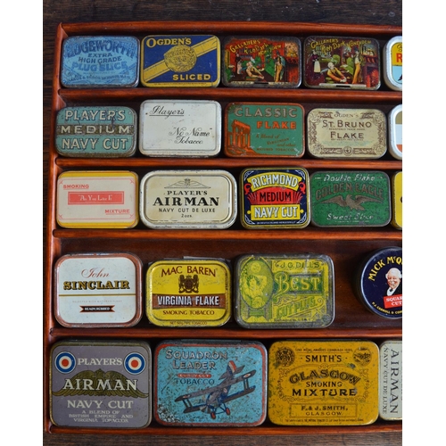 334 - Collection of vintage metal tobacco tins to include Squadron Leader Curly Cut, Player's Airman Navy ... 