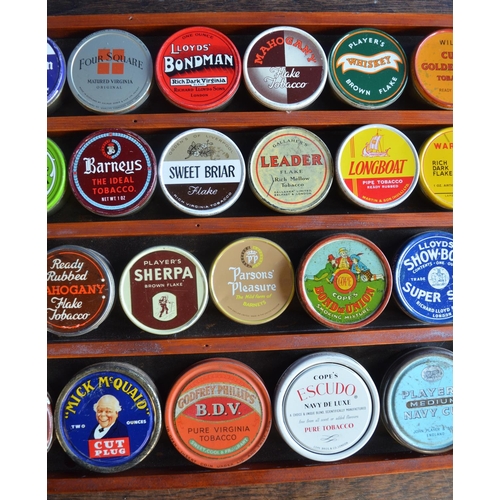 335 - Collection of vintage metal tobacco tins to include Savory's Baby's Bottom, Tam O'Shanter, Player's ... 