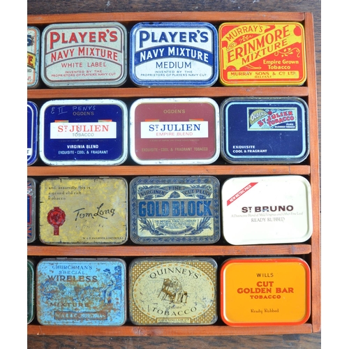 337 - Collection of vintage metal tobacco tins to include Boar's Head Tobacco, Tom Long, Ogden's Juggler, ... 