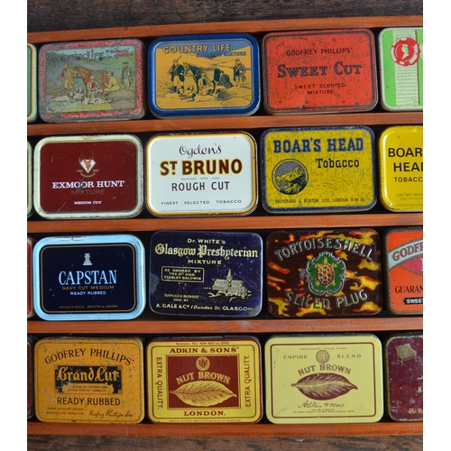 337 - Collection of vintage metal tobacco tins to include Boar's Head Tobacco, Tom Long, Ogden's Juggler, ... 