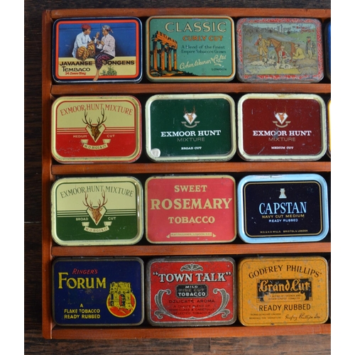 337 - Collection of vintage metal tobacco tins to include Boar's Head Tobacco, Tom Long, Ogden's Juggler, ... 