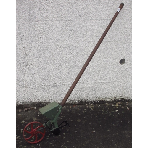 356 - Vintage seed hopper/drill, restored/repainted