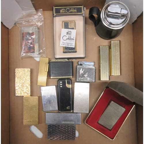 624 - Colibri Molectric 88 gold plated butane cigarette lighter, H6cm and other Colibri cigarette lighters... 