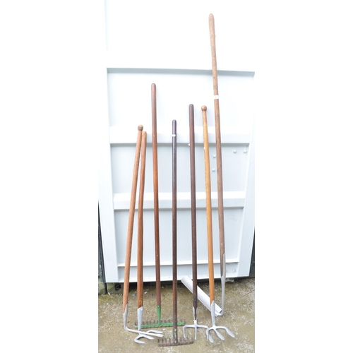 361 - Selection of vintage garden and agricultural cultivation tools