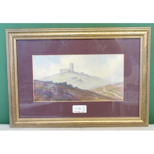 655 - Two 'Brentor' & 'Dartmoor' and a small oil on board, all signed, 20cm x 38cm max (3)