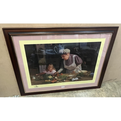 660 - After David Shepherd (British 1931-2017); 'Grandma's Kitchen' colour print, signed in pencil, with b... 