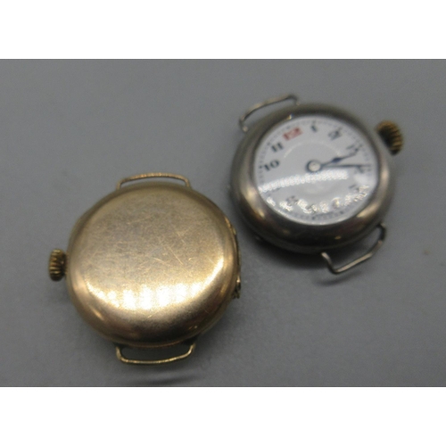 555 - Ladies Breguet HSPG 9ct gold trench style wristwatch, porcelain Arabic dial, D & R case no. 58887, G... 