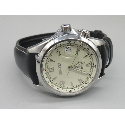 565 - 2022 Seiko Prospex Alpinist SPB119J1 stainless steel automatic wristwatch with date, signed silvered... 