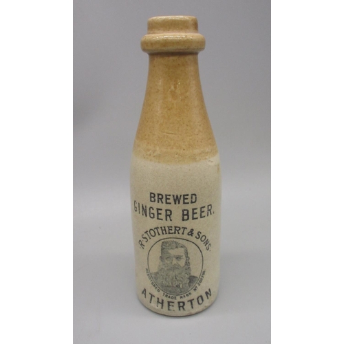 202 - R. Stothert & Sons, Atherton, Brewed Ginger Beer, pictorial stoneware bottle with impressed marks, 2... 