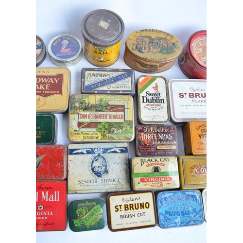 338B - Collection of vintage metal tobacco tins including larger examples to include Salmon & Gluckstein's ... 