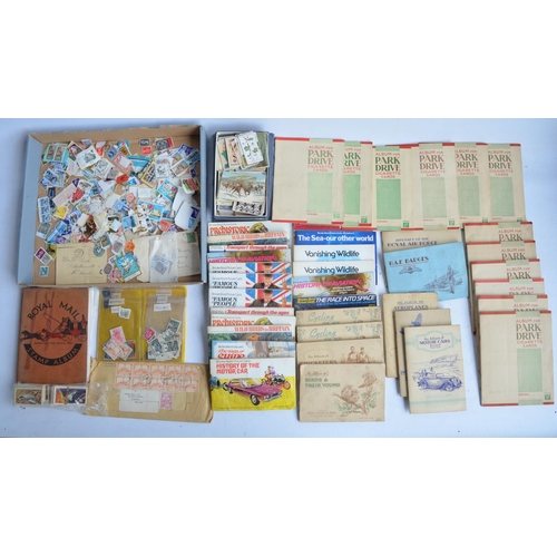 390C - Collection of stamps and picture card books (mostly filled) including Park Drive, John Player and Br... 