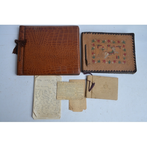 696 - WWII interest - soldier's West African photograph album dated 1943, containing approx. 50 topical ph... 