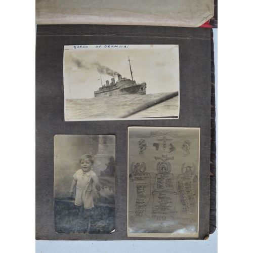 696 - WWII interest - soldier's West African photograph album dated 1943, containing approx. 50 topical ph... 