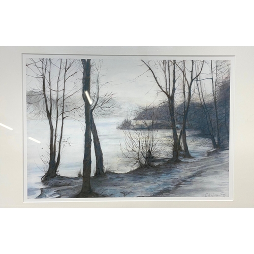 787 - C. A. Walker (British Contemporary); Three wooded river landscapes, watercolour, signed, one dated 9... 