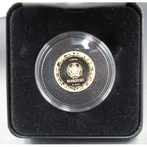 1075 - Jubilee Mint UEFA Euro 2020 Solomon Islands 22ct 2021 Ten Dollar coin, ltd.ed 301/995, with COA in o... 