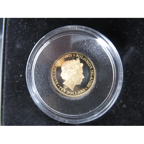 1075 - Jubilee Mint UEFA Euro 2020 Solomon Islands 22ct 2021 Ten Dollar coin, ltd.ed 301/995, with COA in o... 