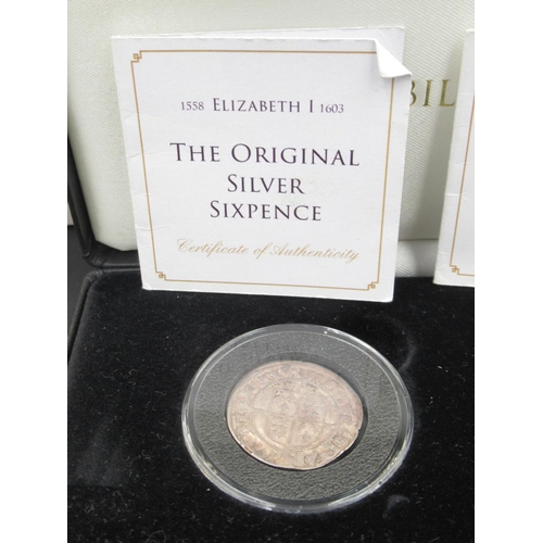 1080 - Jubilee Mint - Elizabeth I (1588-1603) The Original Silver Sixpence & Charles I (1625-1649) The Orig... 