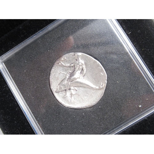 1079 - The London Mint Office - Silver Didrachm from the Sparta Colony Taras (332-280 BC) encapsulated in o... 