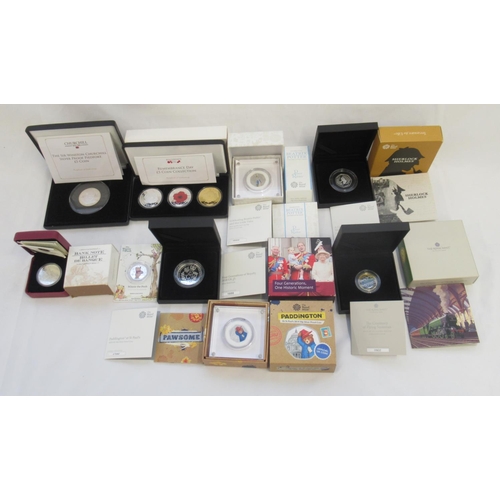 1076 - Collection of various Royal Mint and Jubilee Mint silver proof coins (8)