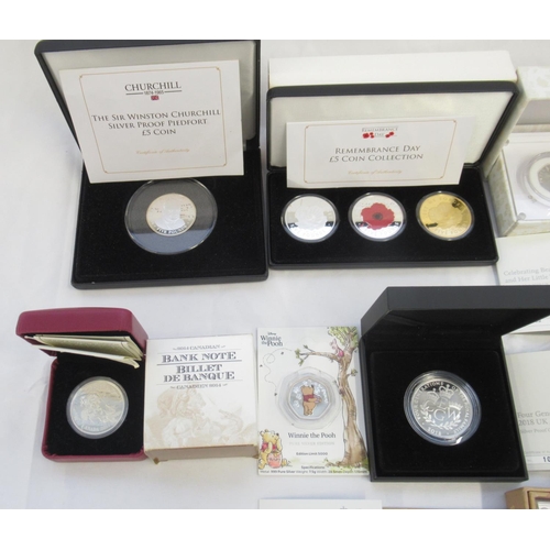 1076 - Collection of various Royal Mint and Jubilee Mint silver proof coins (8)