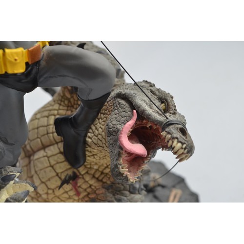 2 - DC Collectibles Batman and Killer Croc cold cast porcelain diorama based statue as designed by Walte... 