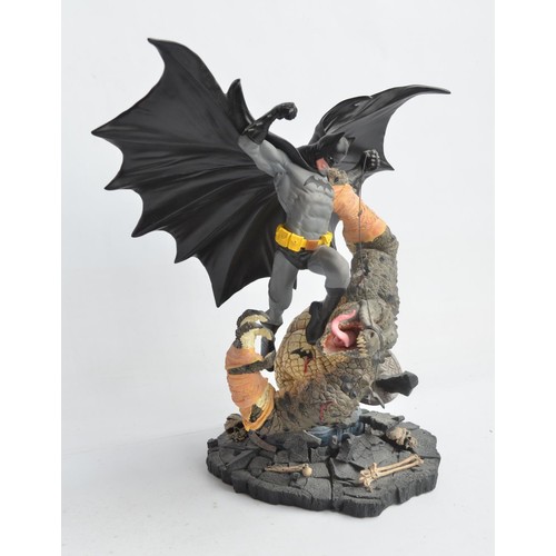 2 - DC Collectibles Batman and Killer Croc cold cast porcelain diorama based statue as designed by Walte... 