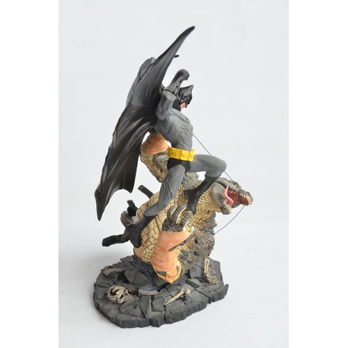 2 - DC Collectibles Batman and Killer Croc cold cast porcelain diorama based statue as designed by Walte... 