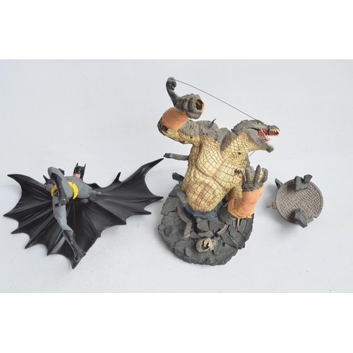 2 - DC Collectibles Batman and Killer Croc cold cast porcelain diorama based statue as designed by Walte... 