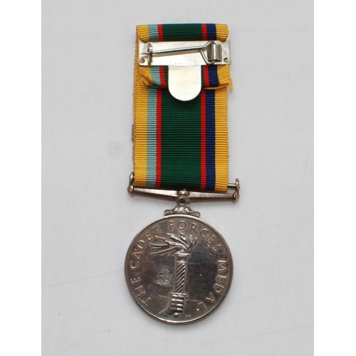 1202 - Cadet Force Medal with two clasps and miniature to Lt Cdr (SCC) E.W. Johnson RNR. Veteran badge, Bri... 