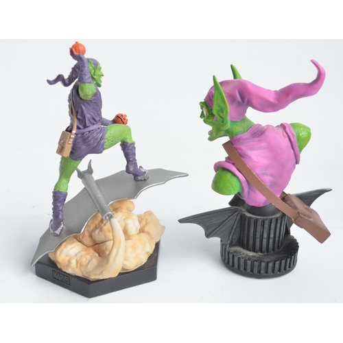 13 - Three Marvel Spiderman themed cold cast porcelain figurines to include 2x limited edition Bowen Desi... 