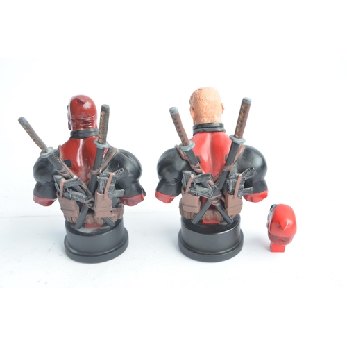 20 - Two 1/8th scale 62 tall Bowen Designs Marvel Deadpool cold cast porcelain limited edition mini-busts... 