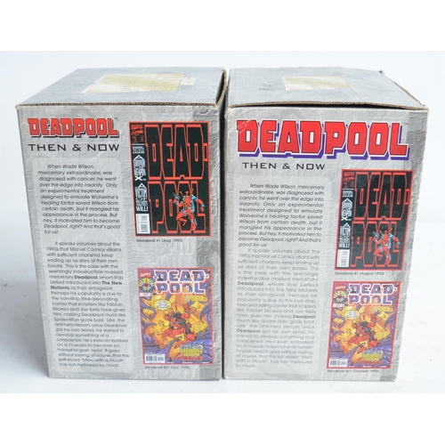 20 - Two 1/8th scale 62 tall Bowen Designs Marvel Deadpool cold cast porcelain limited edition mini-busts... 