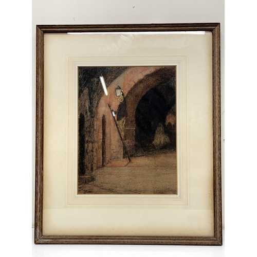 1225 - WITHDRAWN Gertrude Hadenfeldt (1885-1975); 'A Lamplighter in Old Jerusalem' watercolour, signed, wit... 