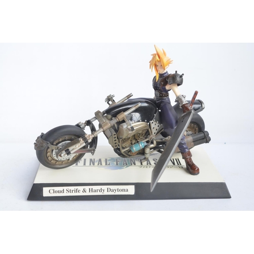 37 - Large Final Fantasy VII Cloud Strife and Hardy Daytona 1/8th scale cold cast resin statue from Kotob... 