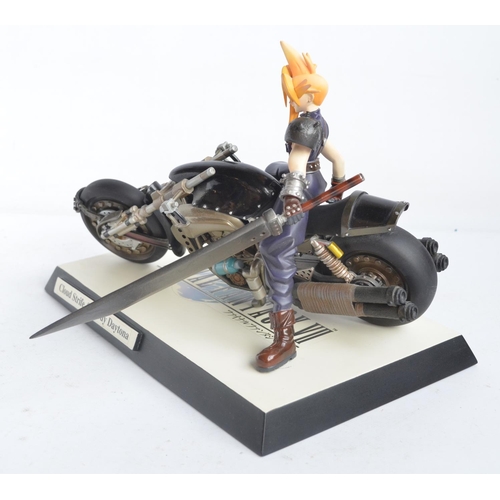 37 - Large Final Fantasy VII Cloud Strife and Hardy Daytona 1/8th scale cold cast resin statue from Kotob... 