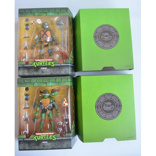 42 - Four Teenage Mutant Ninja Turtles action figure sets by Super 7 (Nickelodean) to include Donatello (... 