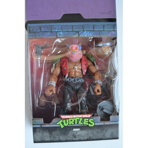 43 - Five Teenage Mutant Ninja Turtles action figure sets by Super 7 (Nickelodean) to include Bepob (box ... 