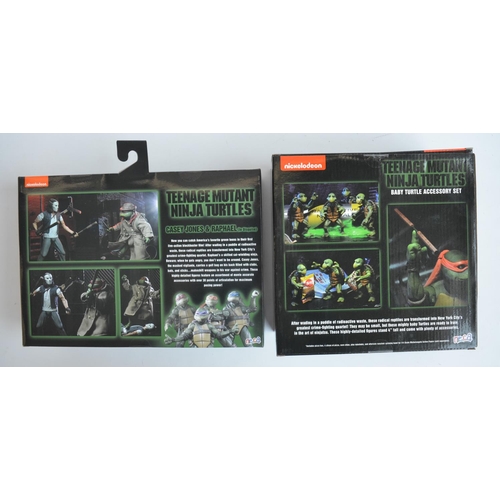 44 - Two Teenage Mutant Ninja Turtles multi-figure action figure sets by Neca Nickelodeon to include Case... 