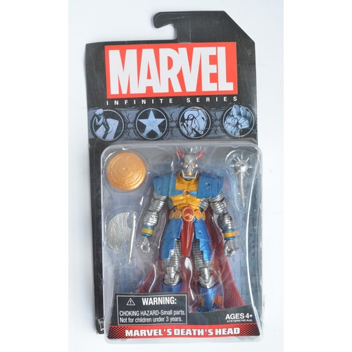 49 - Collection of boxed as new DC and Marvel figure models to include 7x small scale Justice League figu... 