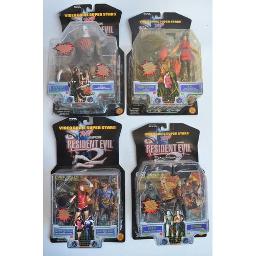 64 - Four Resident Evil action figure sets from Toy Biz to include William G-3/G-4, Hunk with Zombie, Cla... 