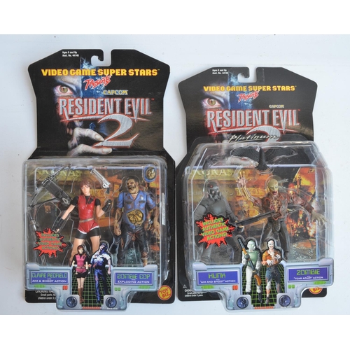 64 - Four Resident Evil action figure sets from Toy Biz to include William G-3/G-4, Hunk with Zombie, Cla... 