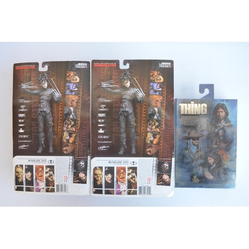 67 - Three unopened/factory sealed action figure sets from The Thing horror film to include Neca Ultimate... 